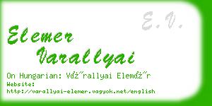 elemer varallyai business card